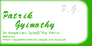 patrik gyimothy business card